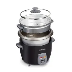 Proctor Silex 6 Cup Rice Cooker & Food Steamer - 37510: Vegetable Steamer, Stay-Cool Handles, Dishwasher-Safe Parts