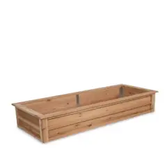 Gardener's Supply Company | Craftsbury Cedar Wood Raised Garden Bed Kit 2ft x 6ft | Outdoor for Vegetables, Flowers, Herbs | Deck, Patio or Garden -