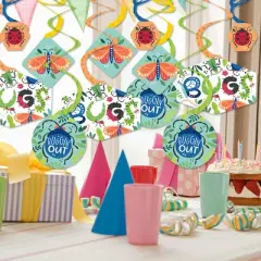 Big Dot of Happiness Buggin' Out - Bugs Birthday Party Hanging Decor - Party Decoration Swirls - Set of 40