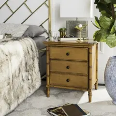 Mina 3 Drawer Nightstand - NST3500 - Safavieh