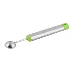 Unique Bargains Home Cafeteria Metal Fruit Watermelon Ice Cream Ball Scoop Spoon Silver Tone 1 Pc