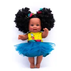 Orijin Bees Sugar Puff 12" Baby Bee Doll - Black Hair with Brown Eyes