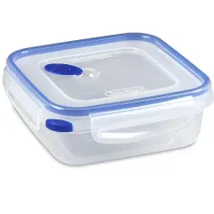 Sterilite 4.0 Cup Square Ultra-Seal Food Storage Container, Blue (6 Pack)