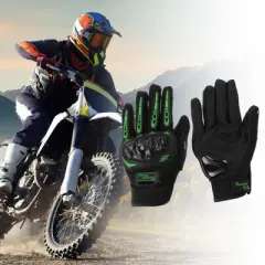 Unique Bargains Motorbike Gloves Breathable Full Finger Glove Nylon Outdoor Gloves 1 Pair
