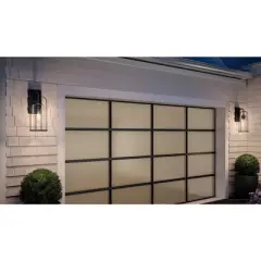 Urban Ambiance Luxury Farmhouse Outdoor Wall Sconce 19.375''H x 8.5''W,  Midnight Black Finish,  Henderson Collection, UHP1302