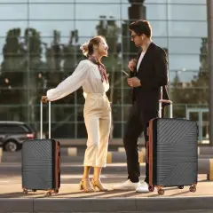 Dexmalle 3 Piece double spinner 8 wheels Suitcase with TSA Lock