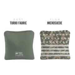 American Flag Camouflage Synergy Pro Green Cornhole Bags (Set of 4)