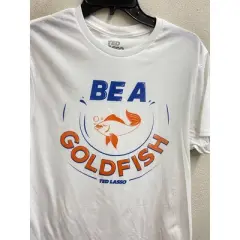 Bioworld Ted Lasso Be A Goldfish Men's White T-Shirt