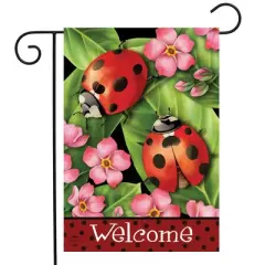 Briarwood Lane Garden Flag 18x12.5 For Outdoor Ladybugs on Leaves Spring Garden Flag Flag For Spring Garden Flag Flags For Outside