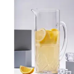 Godinger Silver 60 fl oz Dublin Acrylic Beverage Pitcher: Crystal, Hand Wash, 9.84" Height, Hot/Cold, Clear, 1 Piece