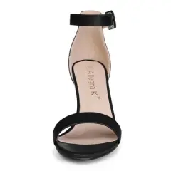 Allegra K Women's High Heels Ankle Strap Chunky Sandals