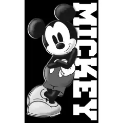 Men's Mickey & Friends Black and White Mickey Mouse T-Shirt