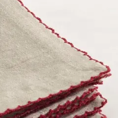 Saro Lifestyle Crochet Scalloped Cotton Napkin