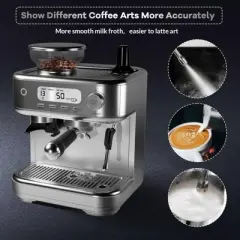 TROPOW Espresso Machine with Grinder - Professional Cappuccino and Latte Maker with Powerful Milk Frother for Home Barista