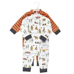 Hudson Baby Unisex Toddler Plush Jumpsuits, Camping