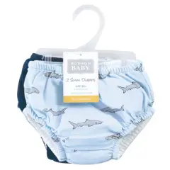 Hudson Baby Infant and Toddler Unisex Swim Diapers, Blue Gray Shark