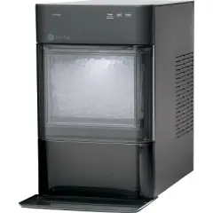 GE Profile 24lb Opal 2.0 Nugget Countertop Ice Maker Black: Stainless Steel, 38lb Daily Production, 3lb Storage, 1440W