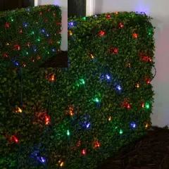 GE StayBright 150-Count LED Multi-Color Net-Style Christmas Lights Green Wire