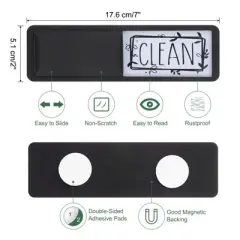 Unique Bargains Kitchen Hotel Indicator Clean Dirty Sign Rectangle Dishwasher Magnet