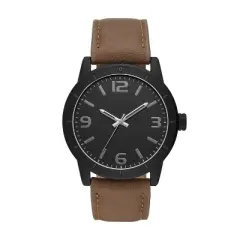 Men's Strap Watch - Goodfellow & Co&trade; Black/Brown