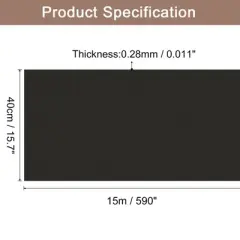 Unique Bargains Wallpaper, Peel and Stick Wallpaper Contact Paper Solid Color Vinyl Self-Adhesive Wall Paper Decorative Black 590" x 15.7"