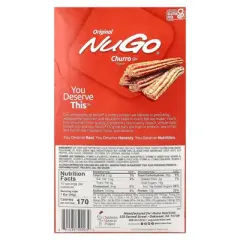 NuGo Nutrition Original, Protein Bars, Churro , 15 Bars,1.76 oz (50 g) Each