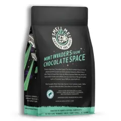Bones Coffee Company Mint Invaders Whole Coffee Beans Mint Chocolate Flavor 12 oz Medium Roast (Whole Bean)