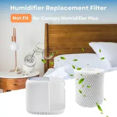 Nispira Bedside Wick Humidifier Filter Replacement for Canopy Bedside Humidifier, Long-Last Wood Pulp, 1 Pack