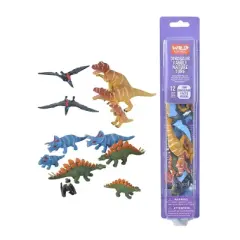 Wild Republic Nature Tube Dinosaur Family Animal Figure, 13 Inches
