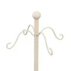 Haute D&eacute;cor Adapt Adjustable 8 Hook Christmas Stocking Holder Matte White: Freestanding Holiday Decor