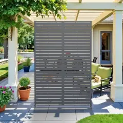 PexFix Outdoor Metal Classic Shutters Screen Garden Fence Brick Pattern Wall