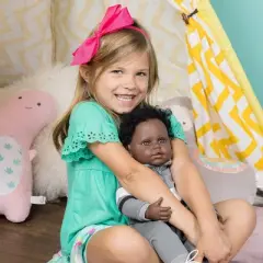 Adora Realistic Baby Doll All Star Toddler Doll - 20 inch, Soft CuddleMe Vinyl, Brown Hair, Brown Eyes