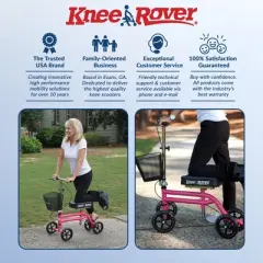 KneeRover Steerable Knee Scooter Pink