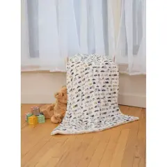 Lila and Jack Mink/Sherpa Blanket with Transportation Design