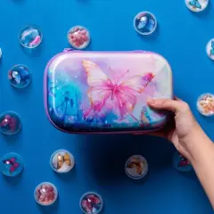 ZIPIT 3D Lenticular Pencil Case for Girls, Butterflies Pencil Box
