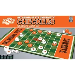 MasterPieces Officially licensed NCAA Oklahoma State Cowboys Checkers Board Game for Families and Kids ages 6 and Up