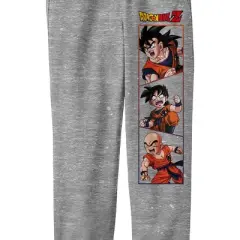 Dragon Ball Z Goku Gohan & Krillin Boy's Athletic Heather Jogger Pants