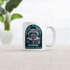 Crazy Dog Born to Make Puns Forced to Use Professional Language Mug Funny Sarcastic Graphic Novelty Coffee Cup-11oz