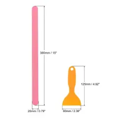 Unique Bargains Non Slip Bathtub Stickers Safety Shower Treads Adhesive Decal Square with Scraper for Stairs Shower Pink 1.25 Ft x 0.79"