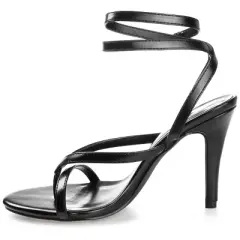 Journee Collection Womens Waverlee Open Toe High Stiletto Pumps Black 9.5