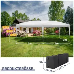 Karl Home | 20 Ft. W x 10 Ft. D Steel Pop-Up Canopy with Four 10 FT. Windows and Two 10 FT. Doors