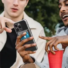 Vena LEGACY For Apple iPhone 13 Pro Case Magsafe, RFID Anti-Theft Card Holder Case Slim Profile Card Slot Cover with Kickstand, Black