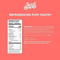 Sweet Loren's Gluten Free Vegan Flaky Puff Pastry - 8.5oz