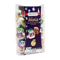 Riegelein Minis Solid Chocolate Snowman 33% Cocoa Fairtrade 3.5 Oz. (Pack of 2)