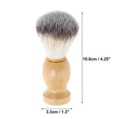Unique Bargains Durable Shaving Brush 4.25"x1.3" Wood Color 1 Pc