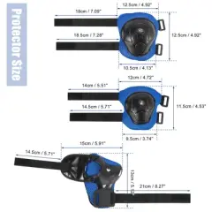 Unique Bargains Bicycle Roller Blading Wrist Elbow Knee Support Protector Guards Pads Brace 6 in 1 Set