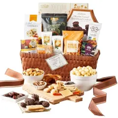 GreatFoods Premier Sweets and Treats Supreme Gift Basket with Sympathy Ribbon