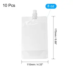Unique Bargains Convenient Reusable Transparent Odor-Free Well-Sealed Plastic Liquor Pouches
