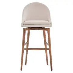 Set of 2 29" Conrad Walnut Modern Swivel Barstools - Inspire Q