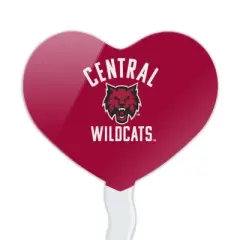 Central Washington University Wild Cats Logo Heart Love Cupcake Picks Toppers Decoration Set of 6